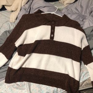 button up collar sweater